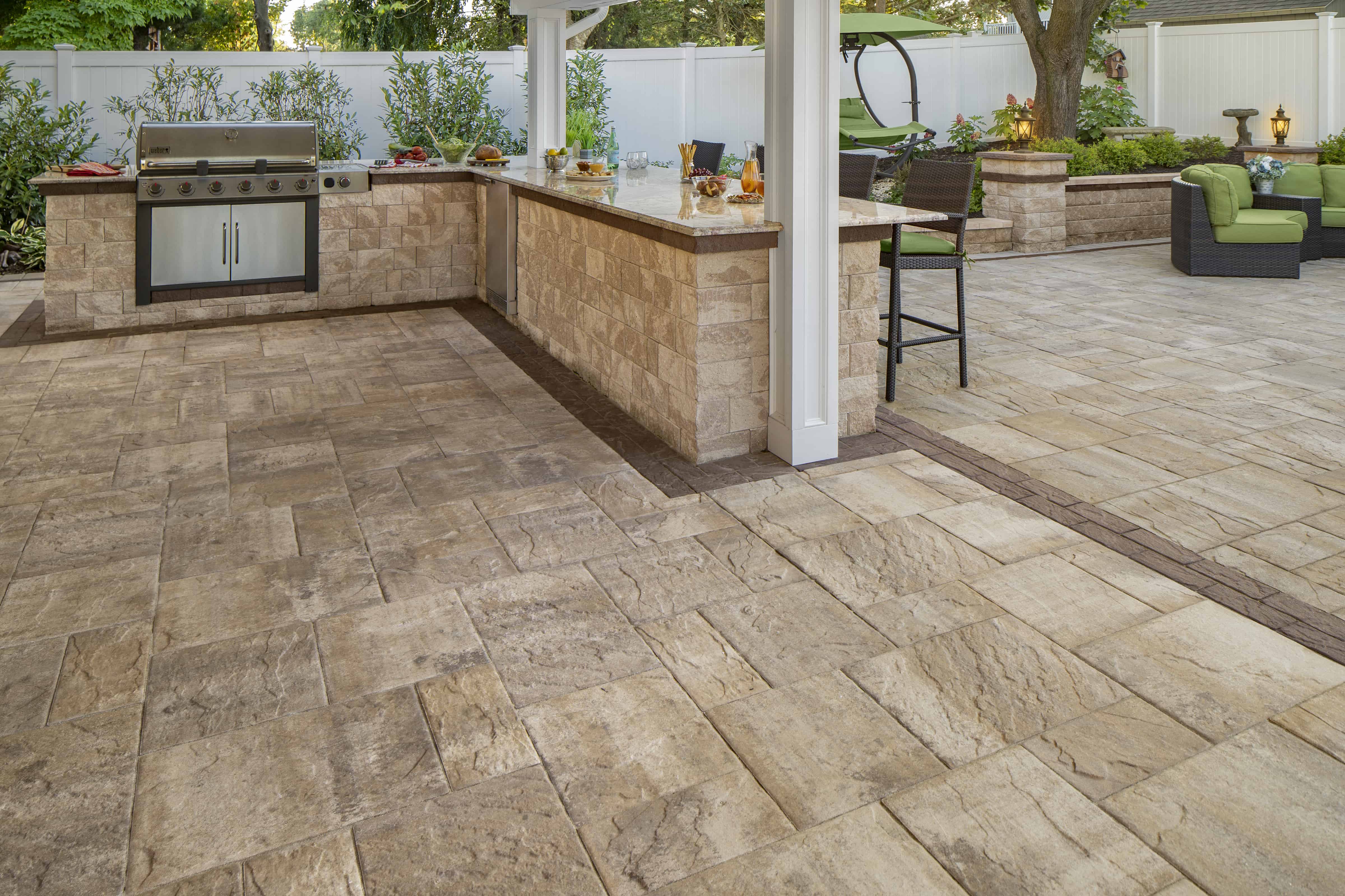 Outdoor kitchen set up on residential patio in Little River, SC