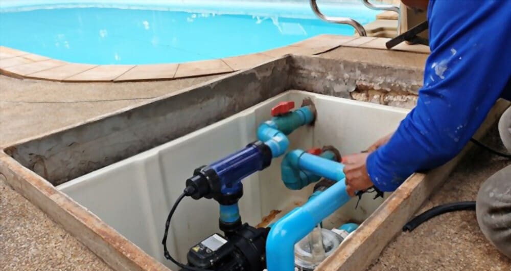 Professional inspecting pumps and pipe system for pool in Myrtle Beach, SC